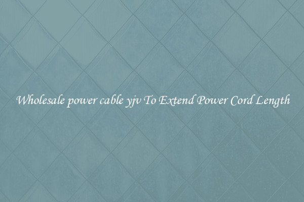 Wholesale power cable yjv To Extend Power Cord Length