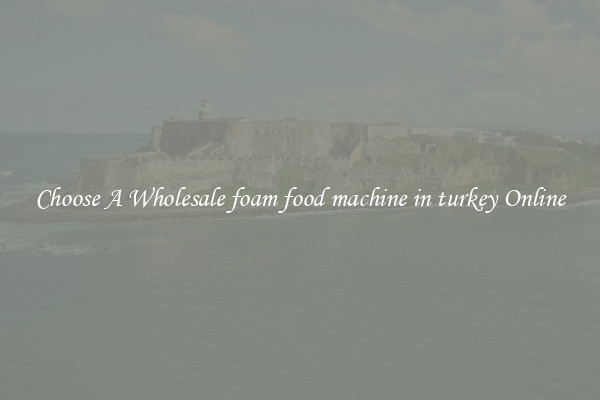 Choose A Wholesale foam food machine in turkey Online