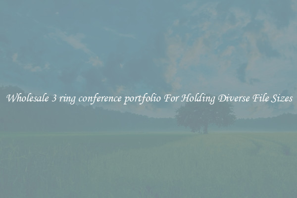 Wholesale 3 ring conference portfolio For Holding Diverse File Sizes