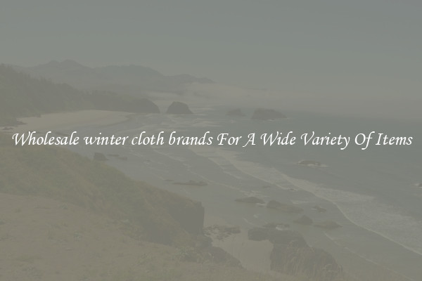Wholesale winter cloth brands For A Wide Variety Of Items