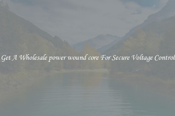 Get A Wholesale power wound core For Secure Voltage Control