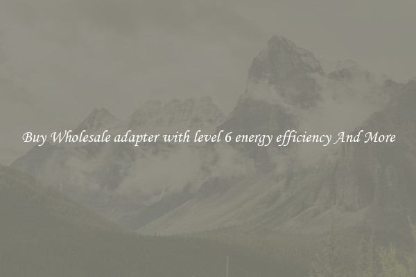 Buy Wholesale adapter with level 6 energy efficiency And More