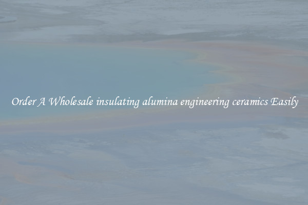 Order A Wholesale insulating alumina engineering ceramics Easily