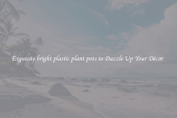 Exquisite bright plastic plant pots to Dazzle Up Your Décor  