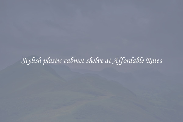 Stylish plastic cabinet shelve at Affordable Rates