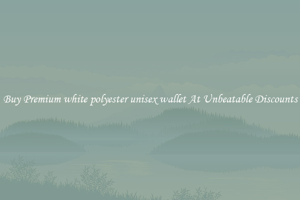 Buy Premium white polyester unisex wallet At Unbeatable Discounts