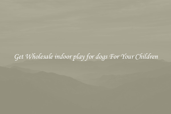 Get Wholesale indoor play for dogs For Your Children