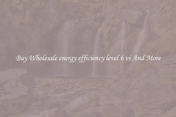 Buy Wholesale energy efficiency level 6 vi And More