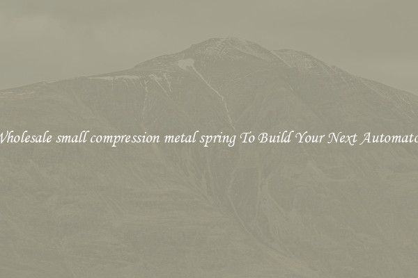 Wholesale small compression metal spring To Build Your Next Automaton