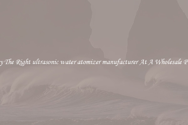 Buy The Right ultrasonic water atomizer manufacturer At A Wholesale Price