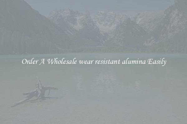 Order A Wholesale wear resistant alumina Easily
