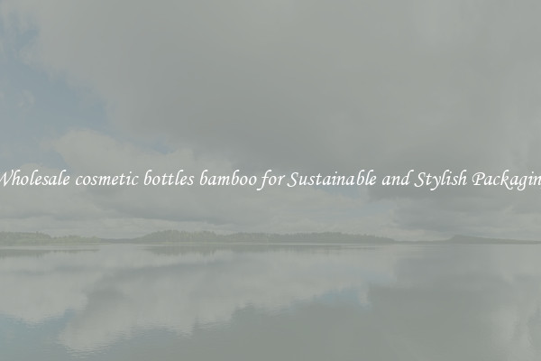 Wholesale cosmetic bottles bamboo for Sustainable and Stylish Packaging